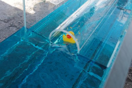 Hydraulic flumes and wave tank in action for Science Week!