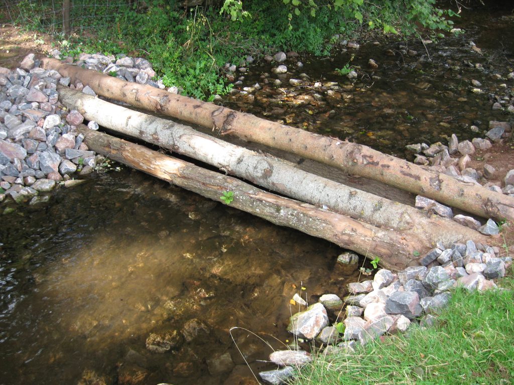 Large woody debris dam - Paddock Weir, Holnicote, Devon (Photo credit: Steve Rose, JBA Consulting)