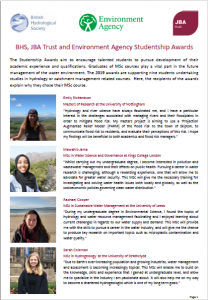 british hydrological society dissertation prize