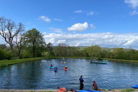 Canoe club members learn about river environments