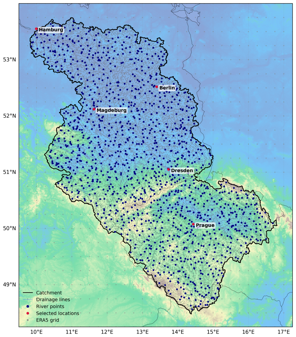 Fig 2 Overview map of Elbe River basin2